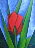 Red Tulip painting